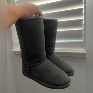 Gray bear paw kids tall boots